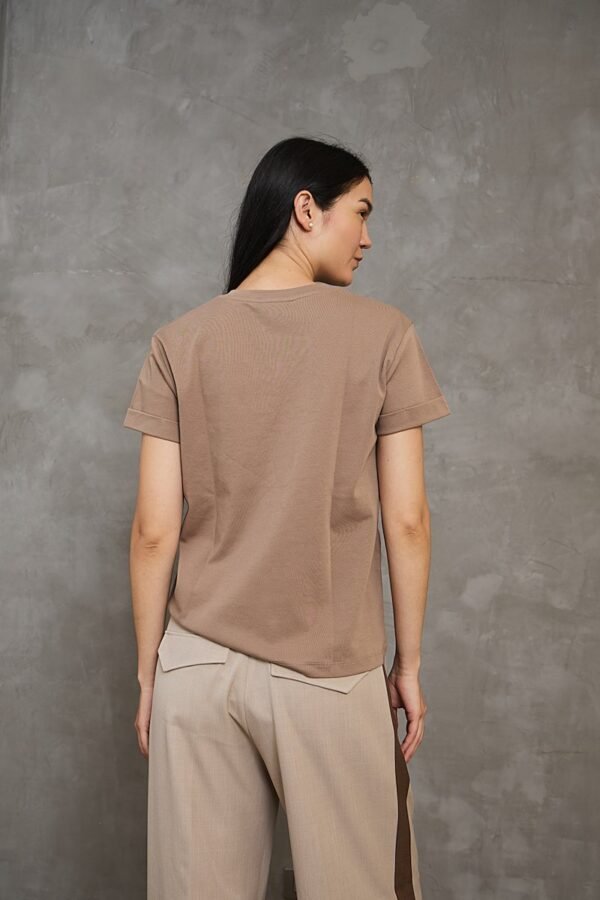 Polo Bea | Cuello V manga con doblez<span> - </span>Cocoa, XL