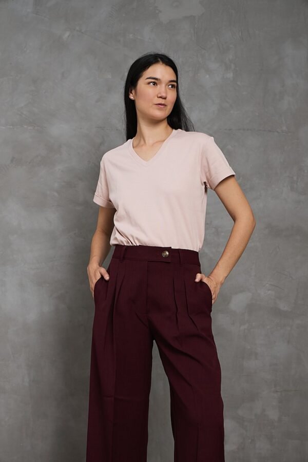 Polo Bea | Cuello V manga con doblez<span> - </span>Fresa Milkshake, XS