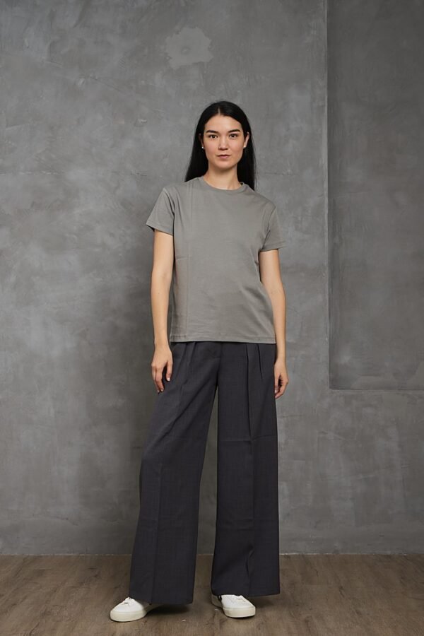 Polo Isa | cuello redondo manga clásica<span> - </span>Plomo, S