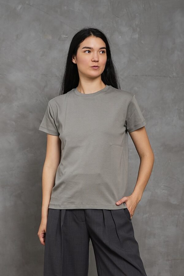 Polo Isa | cuello redondo manga clásica<span> - </span>Plomo, XS