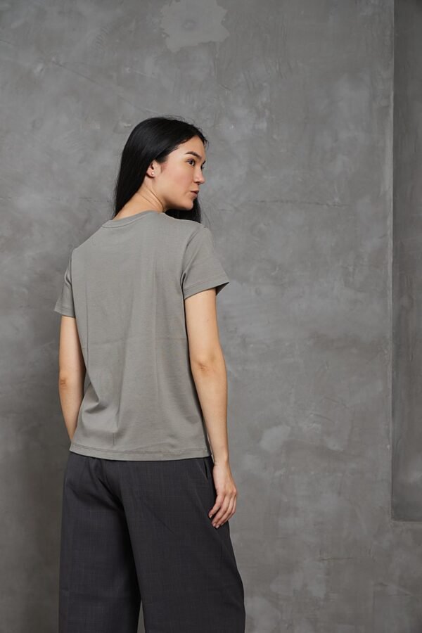 Polo Isa | cuello redondo manga clásica<span> - </span>Plomo, M