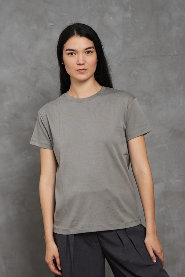 Polo Isa | cuello redondo manga clásica<span> - </span>Plomo, L