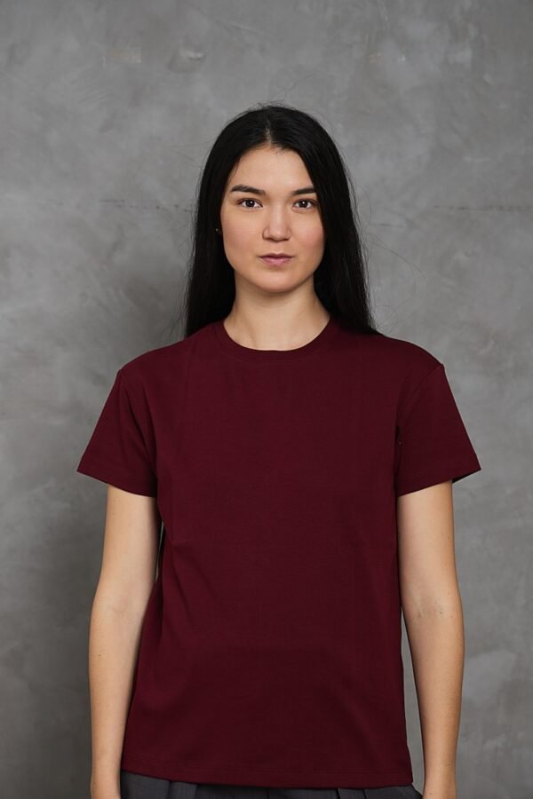 Polo Isa | cuello redondo manga clásica<span> - </span>Vino, M