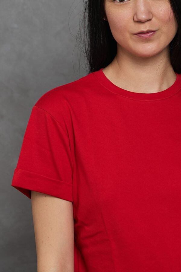 Polo Lia | Cuello redondo manga con doblez<span> - </span>Rojo, M