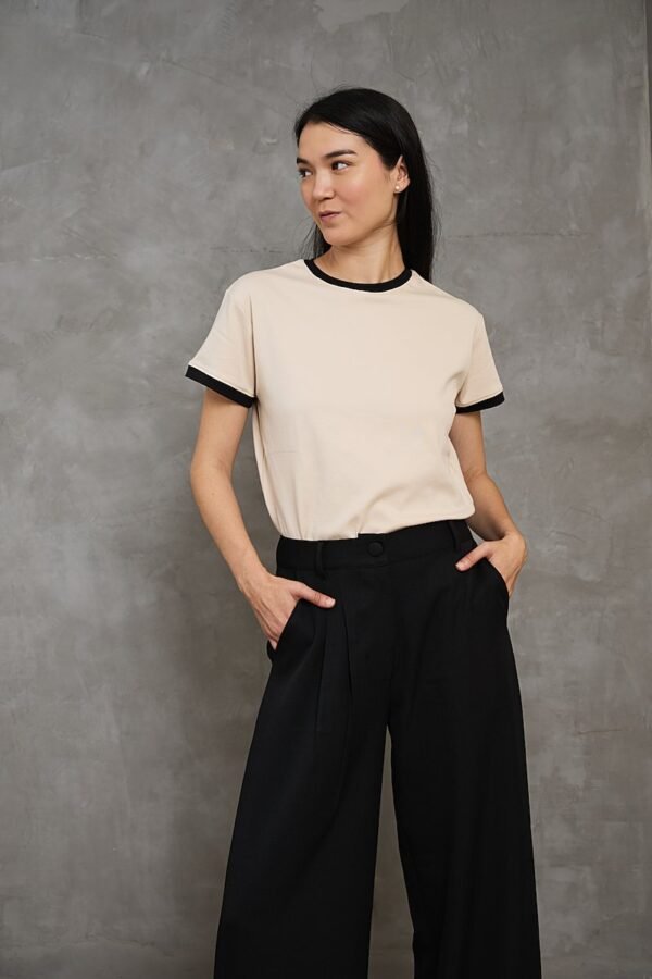 Polo Vico | Cuello redondo bicolor<span> - </span>Cappuccino negro, L