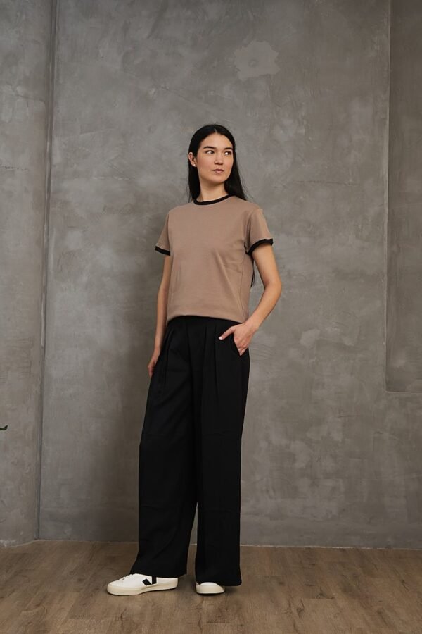 Polo Vico | Cuello redondo bicolor<span> - </span>Cocoa negro, XS