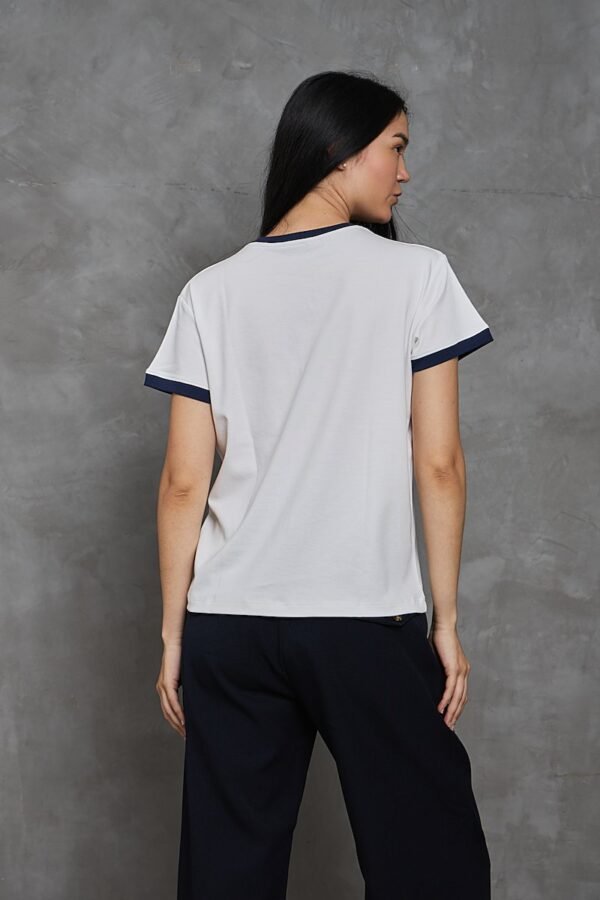 Polo Vico | Cuello redondo bicolor<span> - </span>Perla Azul, S