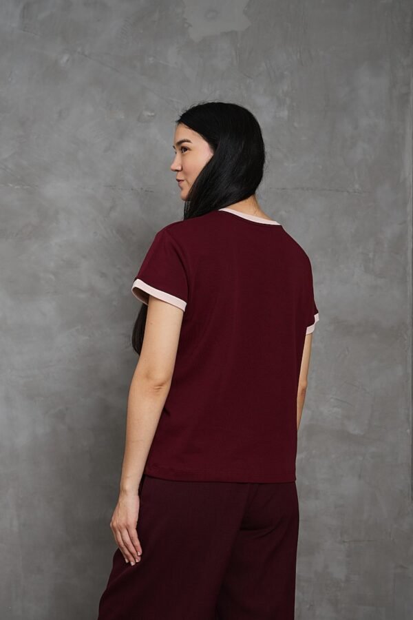 Polo Vico | Cuello redondo bicolor<span> - </span>Vino fresa milk, XL