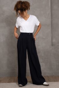 PRE VENTA _ Pantalón Sastrero PLIEGUES INVERTIDOS azul