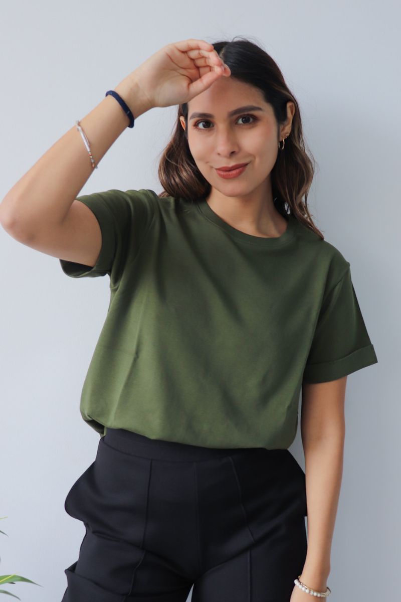 Polo Lía (básicos clásicos) - Verde Militar, XS