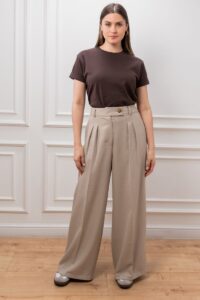 PRE VENTA _ Pantalón Sastrero PLIEGUES INVERTIDOS beige