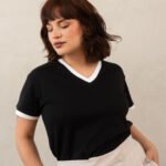 Polo Iris | Cuello V bicolor
