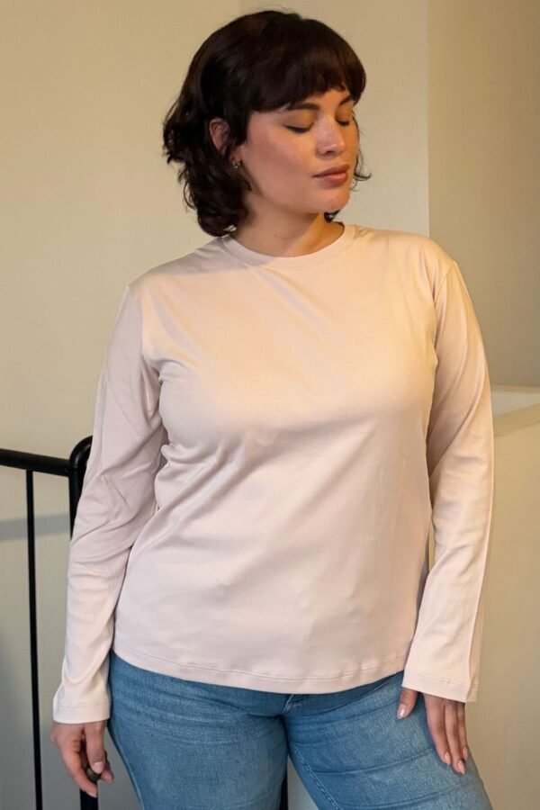 Polo Noe | Cuello redondo manga larga<span> - </span>Fresa Milkshake, XS